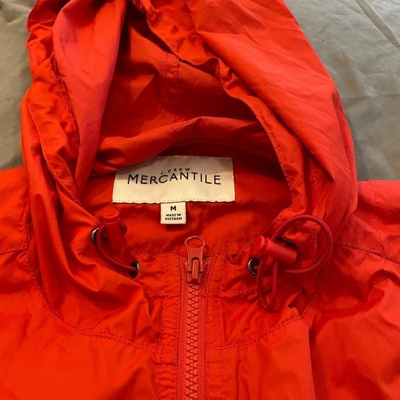 J. Crew Red Lightweight packable rain jacket size medium - Picture 7 of 7